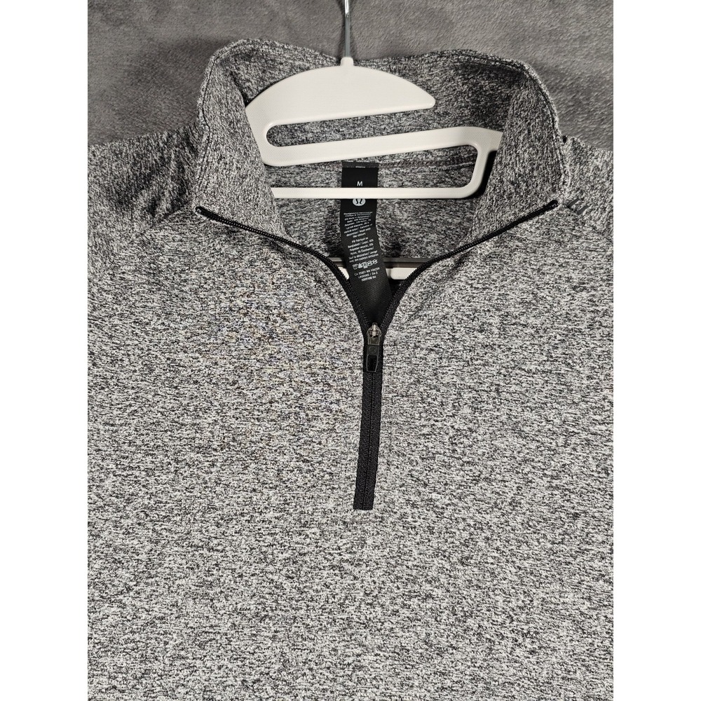 Lululemon Metal Vent Tech Half Zip Mens M Heather Gray Long Sleeve Pullover - Picture 6 of 11